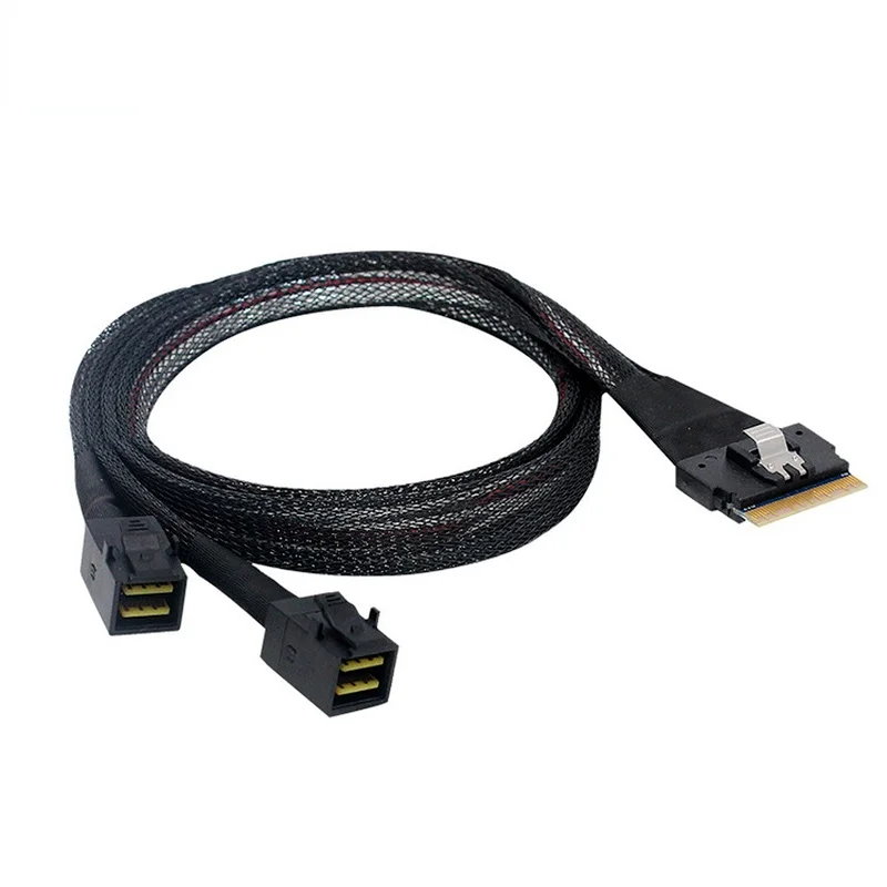 OCuLink – câble PCIe pci-express SFF-8654 76P vers SSD, pour données actives, 50cm