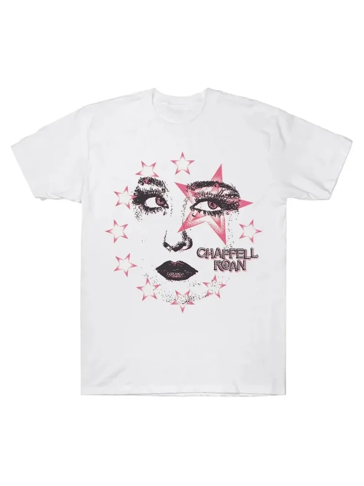 Star Face T-Shirt imprimé graphique Chappell Roan Art vêtements à manches courtes unisexe T-Shirt Sudaderas confort T-Shirt