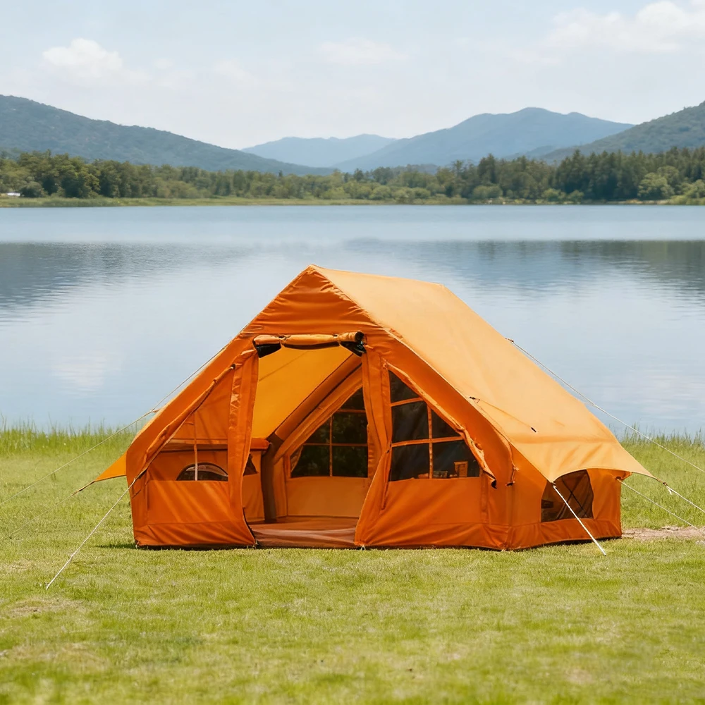 

STLF Customizable Factory-Inflatable Tent No Assembly Needed Integrated Air Column Design Oxford Cloth Fabric Outdoor Camping Ge