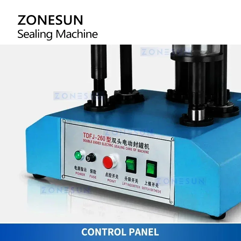 

ZONESUN Beer Can Seamer Tin Can Sealer Double Seamer Bench Top Cannular Electric Can Sealing Equipment ZS-FK260