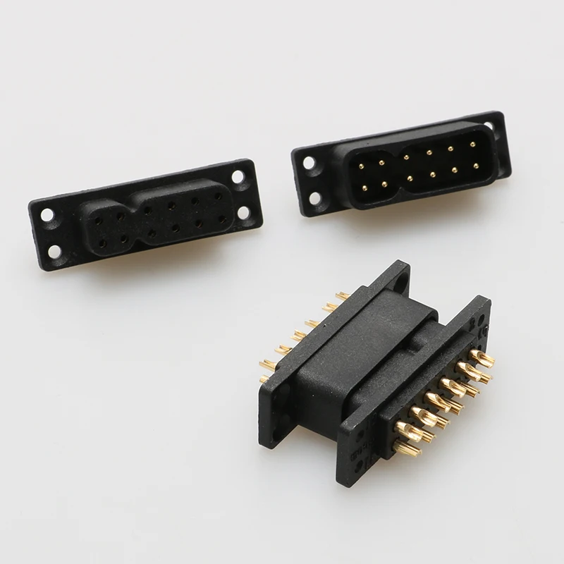 JY12P 12-Pin Servo Connector DC500V 5A Quick-Release Male/Female Plug w Reverse Polarity Protection for RC Fixed-Wing Aircraft