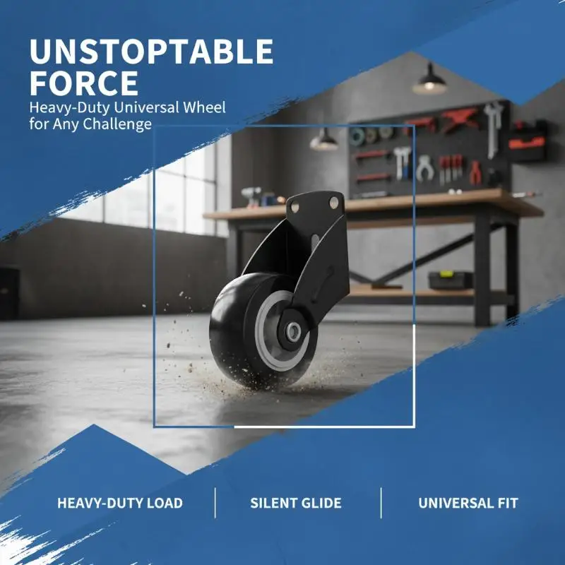 Furniture Casters Wheels Rubber Swivel Caster Quite Roller Wheels For Trolley Baby Crib Bed Wheels Home Accessory