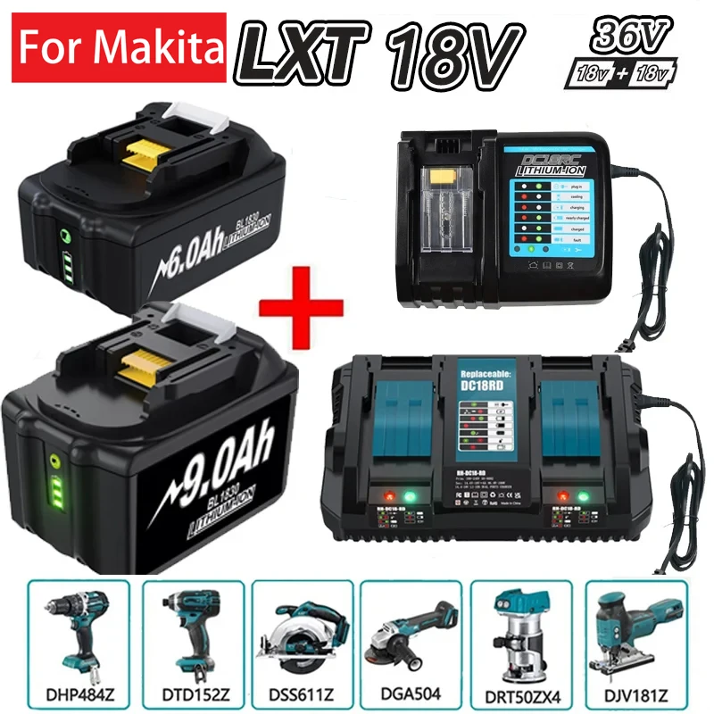 BL1860 For Makita 18V Battery BL1850B BL1860b Rechargeable Li-ion Battery For Makita 18V Power Tool BL1830b BL1840 LXT-400