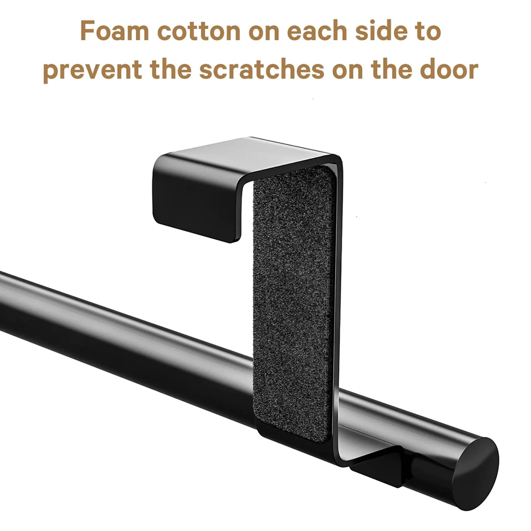 

Вешалка для полотенец BAAJ-Over The Door, держатель для кухонных полотенец, вешалка для полотенец над шкафом, упаковка из матового черного цвета, для рук, блюда, чайных полотенец