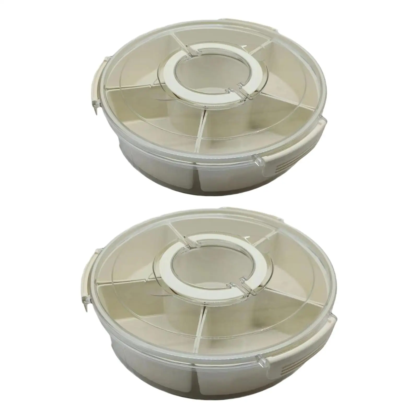 Dried Fruit Plate Multifunctional Rotating Spice Storage Box Transparent Appetizer Tray for Candy Snack Nut Wedding Cabinet