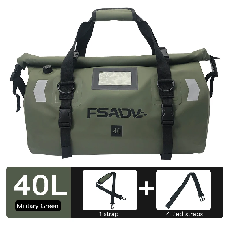 Carbon Zwarte Motorfiets Waterdichte Achtertas Reizen Outdoor Bagage Tas 40/66L Motorbagage Rugzak Motorfiets Zadeltas