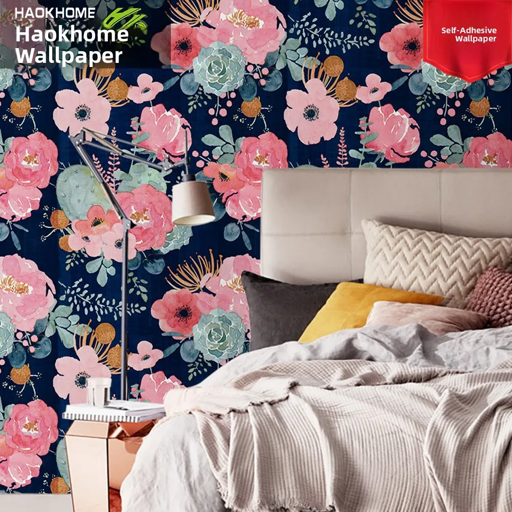 Thickened Retro Pattern Furniture Stickers Wardrobe Cabinet Refurbishment Waterproof Bedroom Living Room Wall Self Adhesive