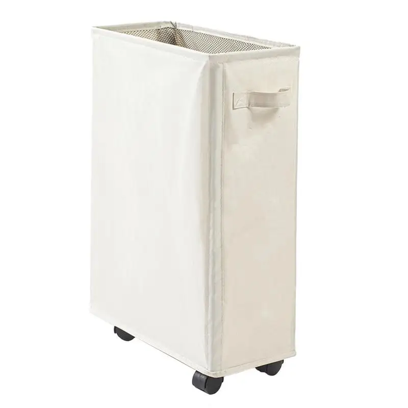 Collapsible Laundry Baskets Large Slim Folding Hamper Freestanding Narrow Corner Bin With Handle Home Storage