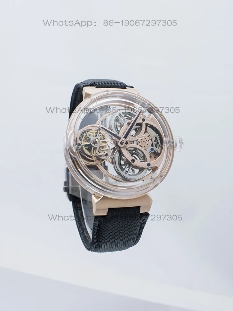 China Sakura YINGHUA Tianyu Crown Sapphire Case Flying Coaxial Tourbillon Men's Mechanical Watch