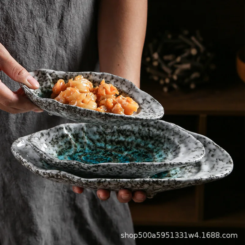 

Japanese cuisine restaurant hotel ceramic tableware sushi sashimi dish cold dish small dish oyster shell dish cuttlefish dish