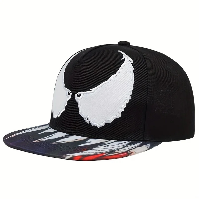 Baseball Cap Wings Embroidered Flat Rim Hip Hop Hat Venom Print Shade Tidal Hat