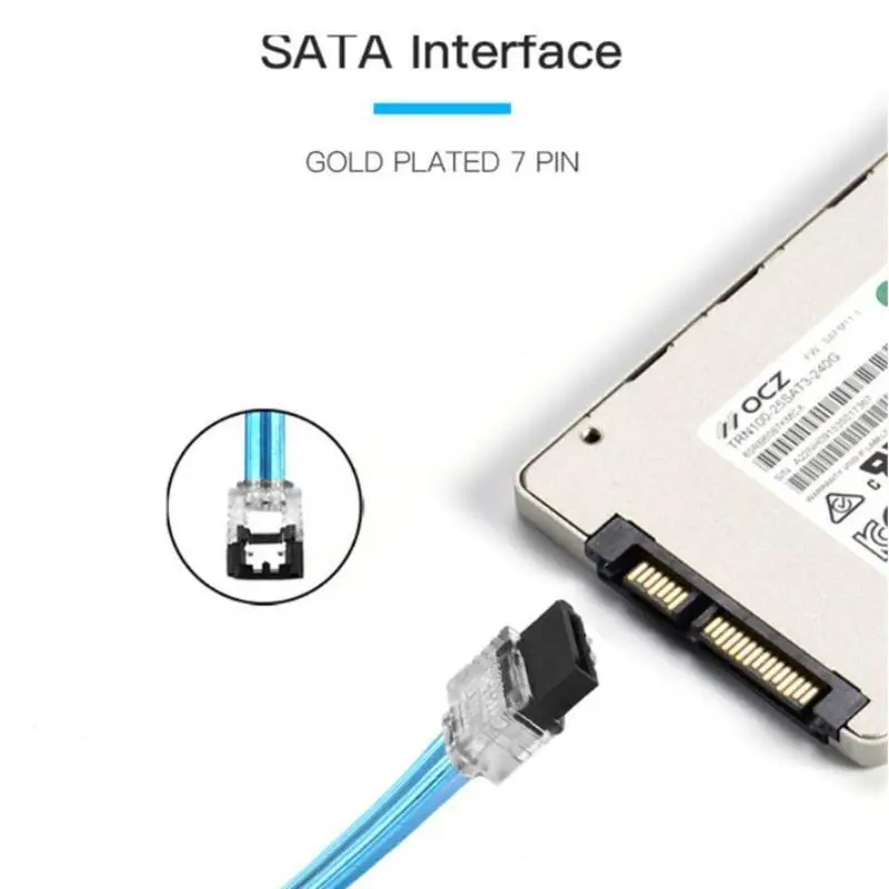ATA 3.0 III 6Gb/s 10cm Hard Disk Drive Data Serial ATA Straight Cable 26AWG For HDD SSD Cord Line 7pin Sata Cable