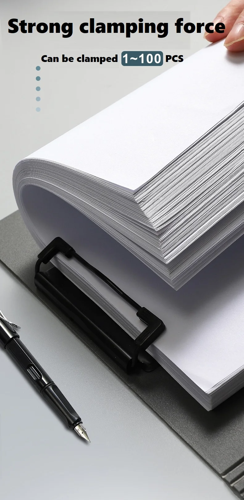A4 File Folder Clipboard Writing Pad Memo Clip Double Board Paper Clips Test Paper Organizer School Supplies Office Stationary