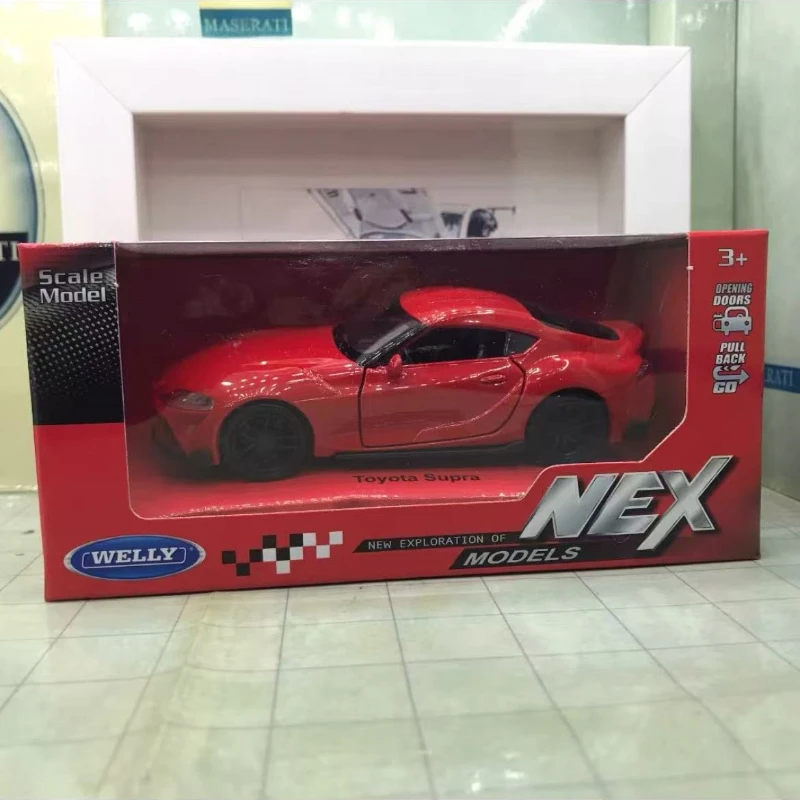 WELLY 1:36 トヨタスープラシミュレーションプルバックカーモデルカー金属ダイキャスト合金おもちゃの車子供のギフトコレクション B571