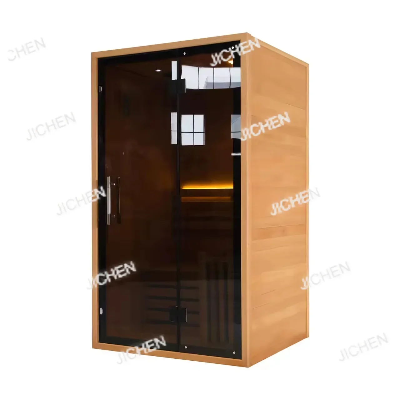 

JCX HS HS Индивидуальная электрическая печь 3 кВт/6 кВт для использования в помещении, канадский Hemlock/Sequoia, деревянная паровая сауна на 1 человека