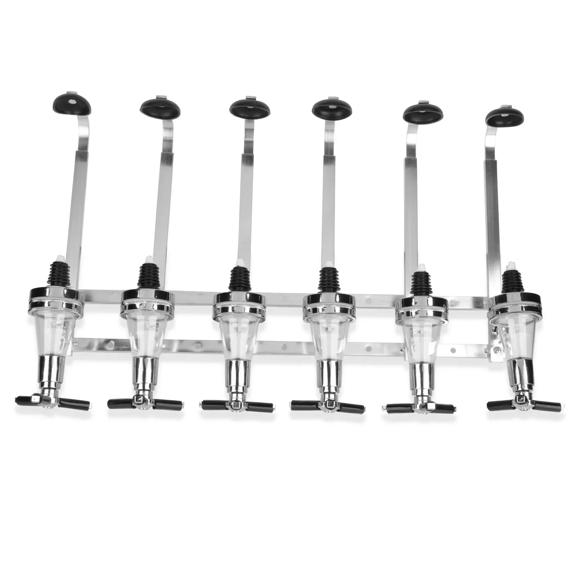 6-head straight row wall mounted wine pouring rack