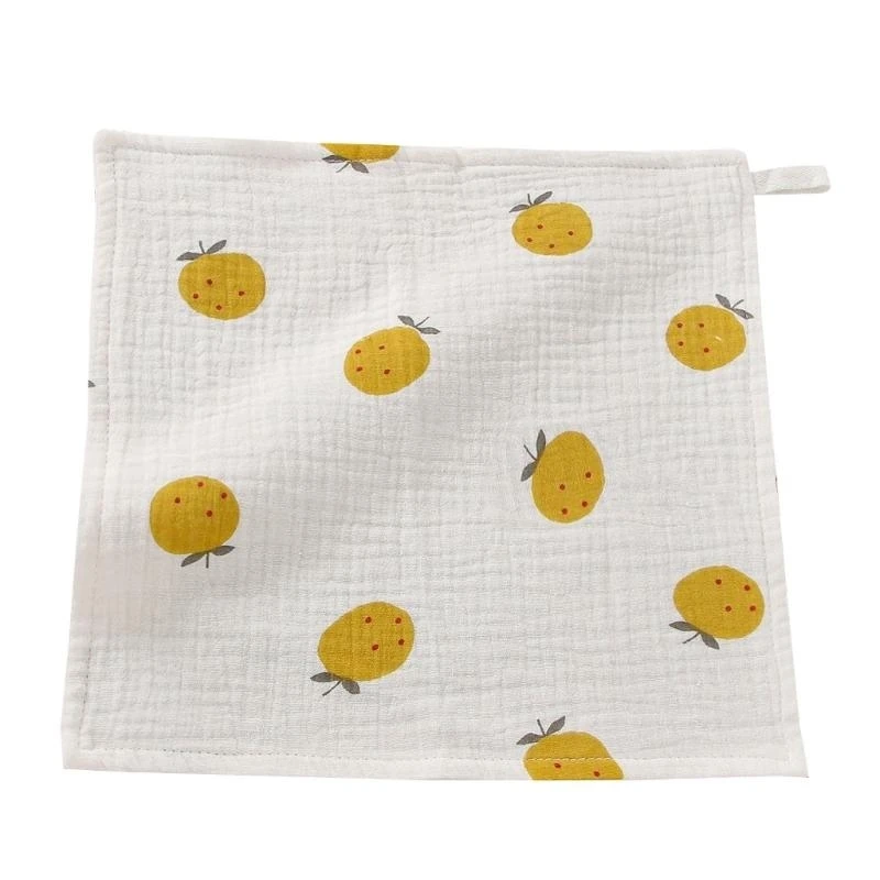 

Y4QA Infant Face Towel Burp Cloth Boy Girl Bibs Child Breathable Wipe Cloth Drooling Bib with Hanging-Hook Infant Washcloth