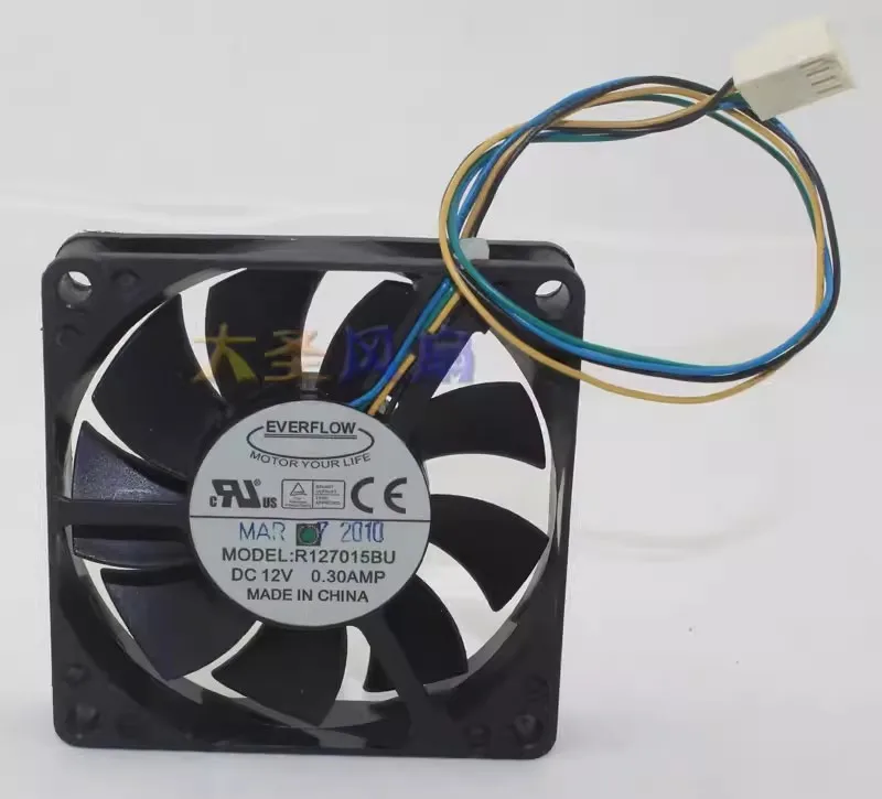 

Free shipping, brand new R127015BU DC 12V 0.30AMP 7015 7CM cooling fan