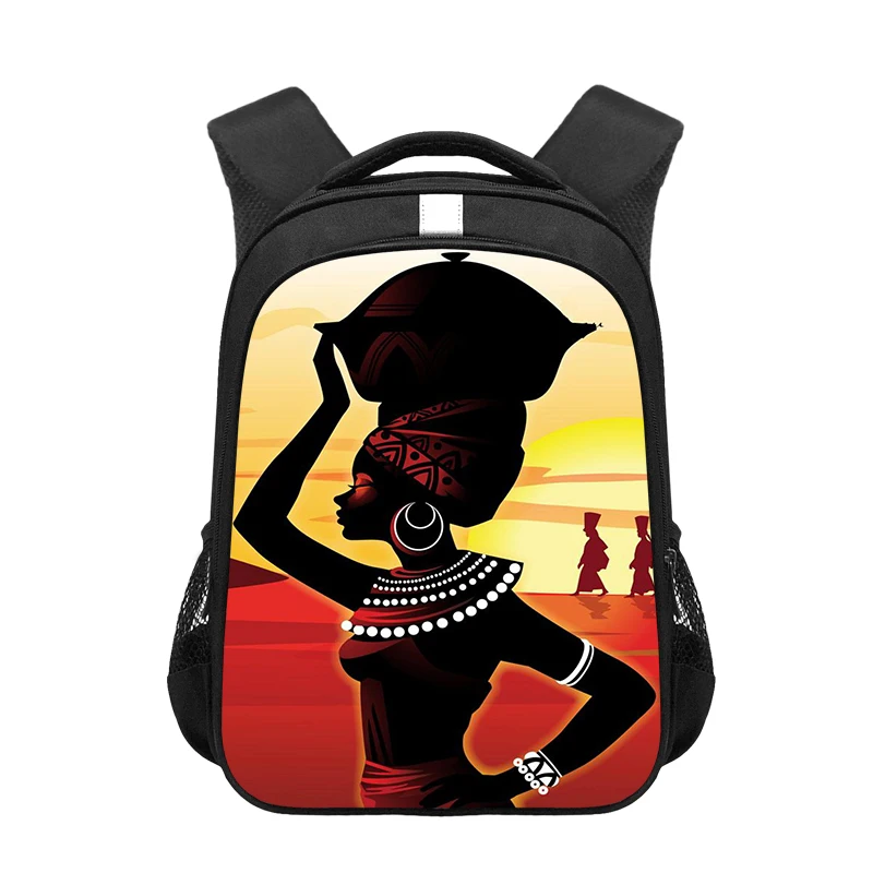 Afro Tribal Ethic Print Backpack Africa Traditional Pattern Children School Bag African Women Daypack Laptop Backpack Book Bag