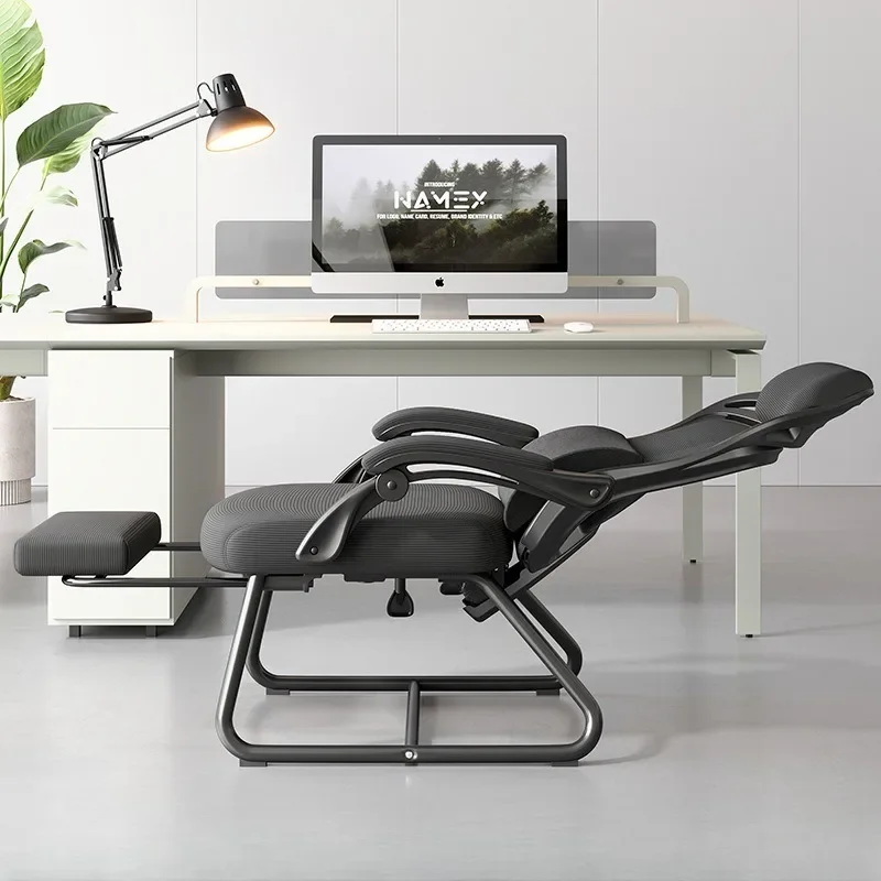 Factory direct sale Minimalist New Bow Office Chair Ergonomic Chair Bow Foot Computer Chair Backrest Waist Office Chair