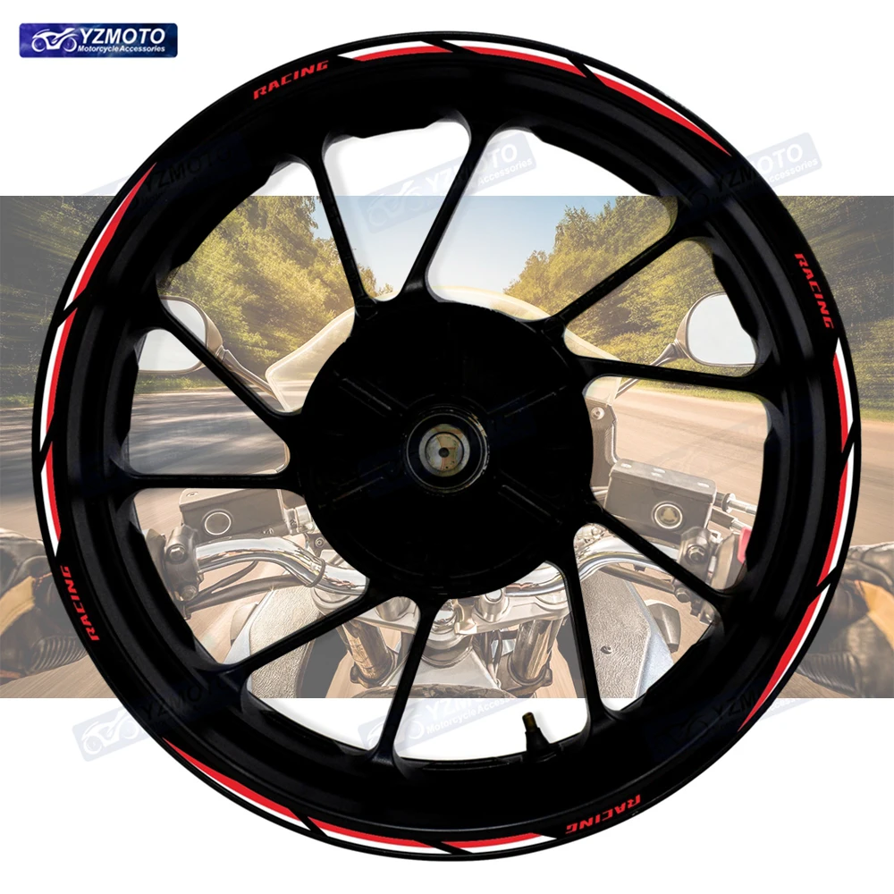 

Для NINJA 250 300 400 650 мотоциклетные гоночные 17-дюймовые передние и задние ступицы колеса, водонепроницаемая наклейка, светоотражающие наклейки на обод