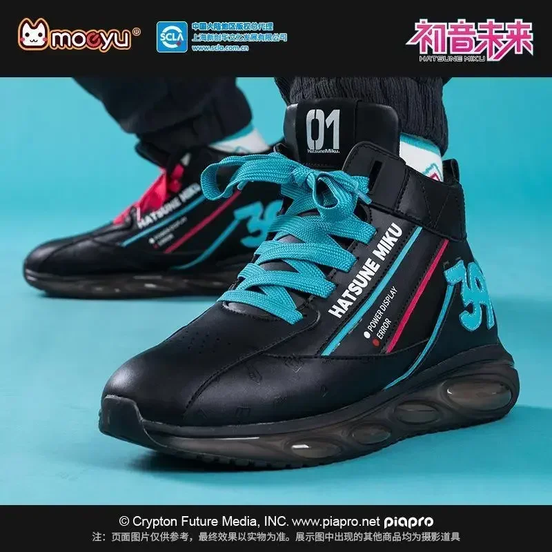 Hatsune Miku animation casual shoes Streamlight shadow printing soft rubber sole high top boys and girls sneakers Christmas gift