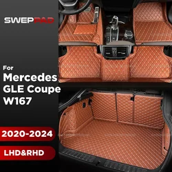 For Mercedes Benz GLE Class Coupe W167 2020-2024 23 22 21 Car Floor Mats Foot Pads Car Trunk Mat Cargo Liner Accessories