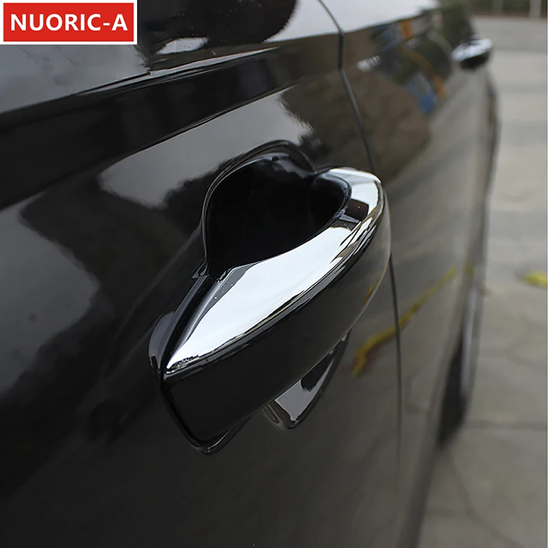 

ABS внешняя дверная ручка с блестками, декоративная накладка, 8 шт. для Audi A6 C7 2012-2018, Стайлинг автомобиля, наклейки, серебро