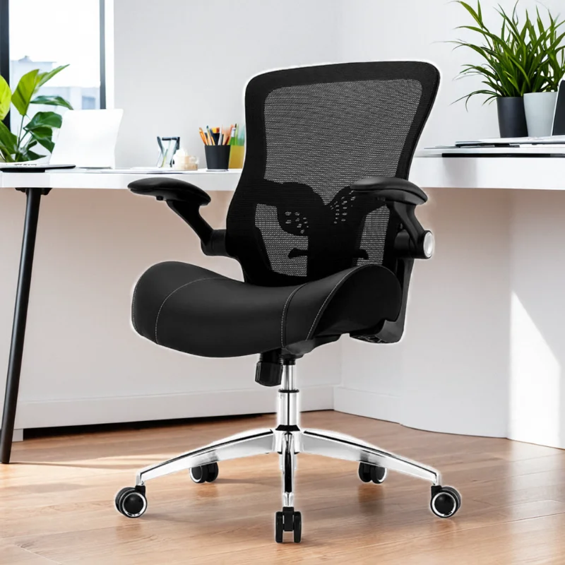 Modern Black Office Chair Breathable Sedentary Revolving Comfortable Office Chair Armchairs Luxury Fauteuil De Bureau Furniture