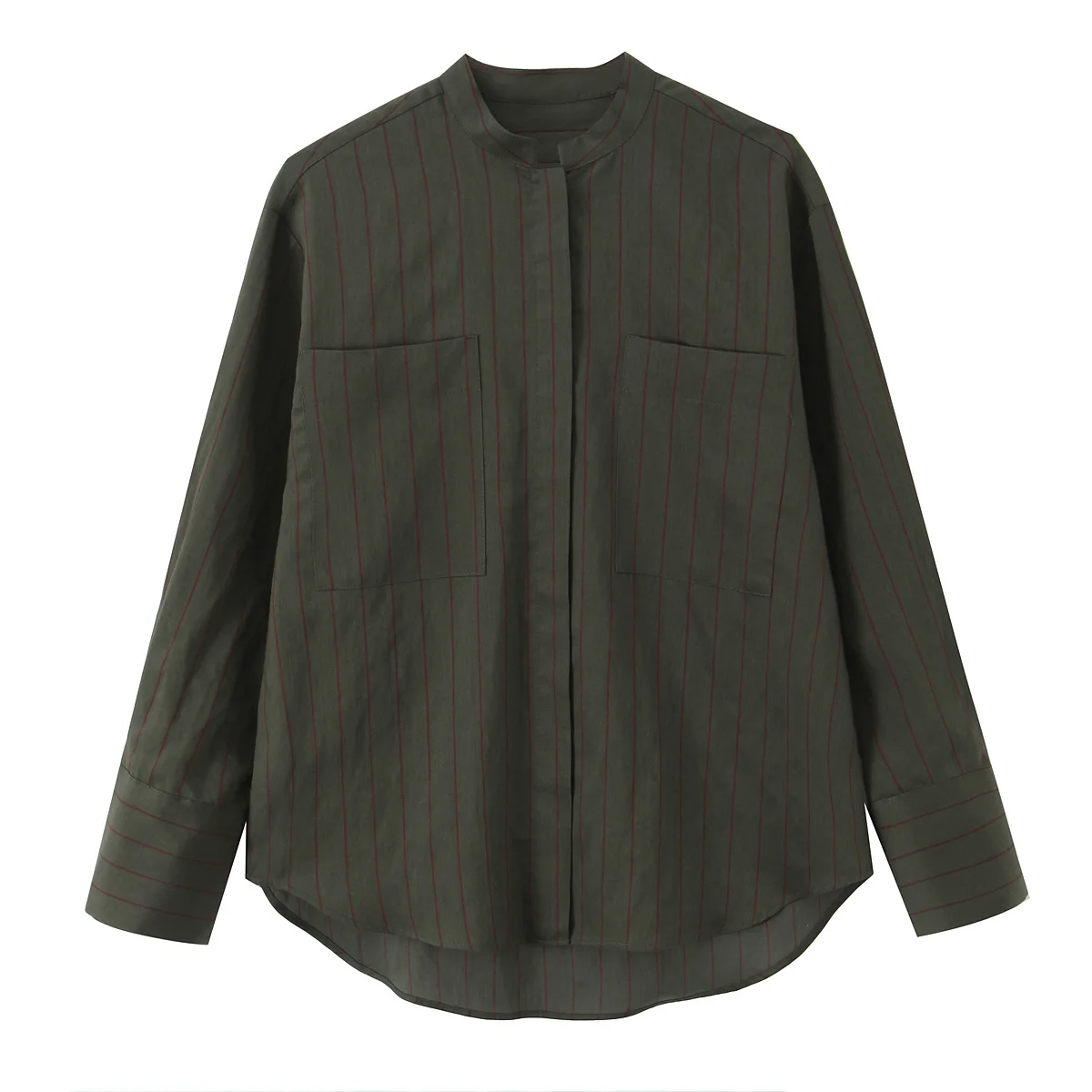 

Женские блузки и топы 2026: Новая летняя коллекция, шикарные полосатые рубашки с воротником-стойкой, винтажные на пуговицах, универсальные повседневные модели