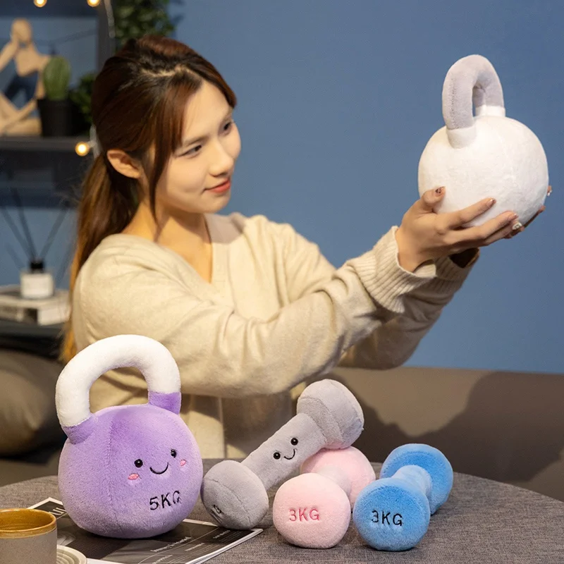 Simulation Fitness Equipment Plush Toy Kettlebell Dumbbell Stuffed