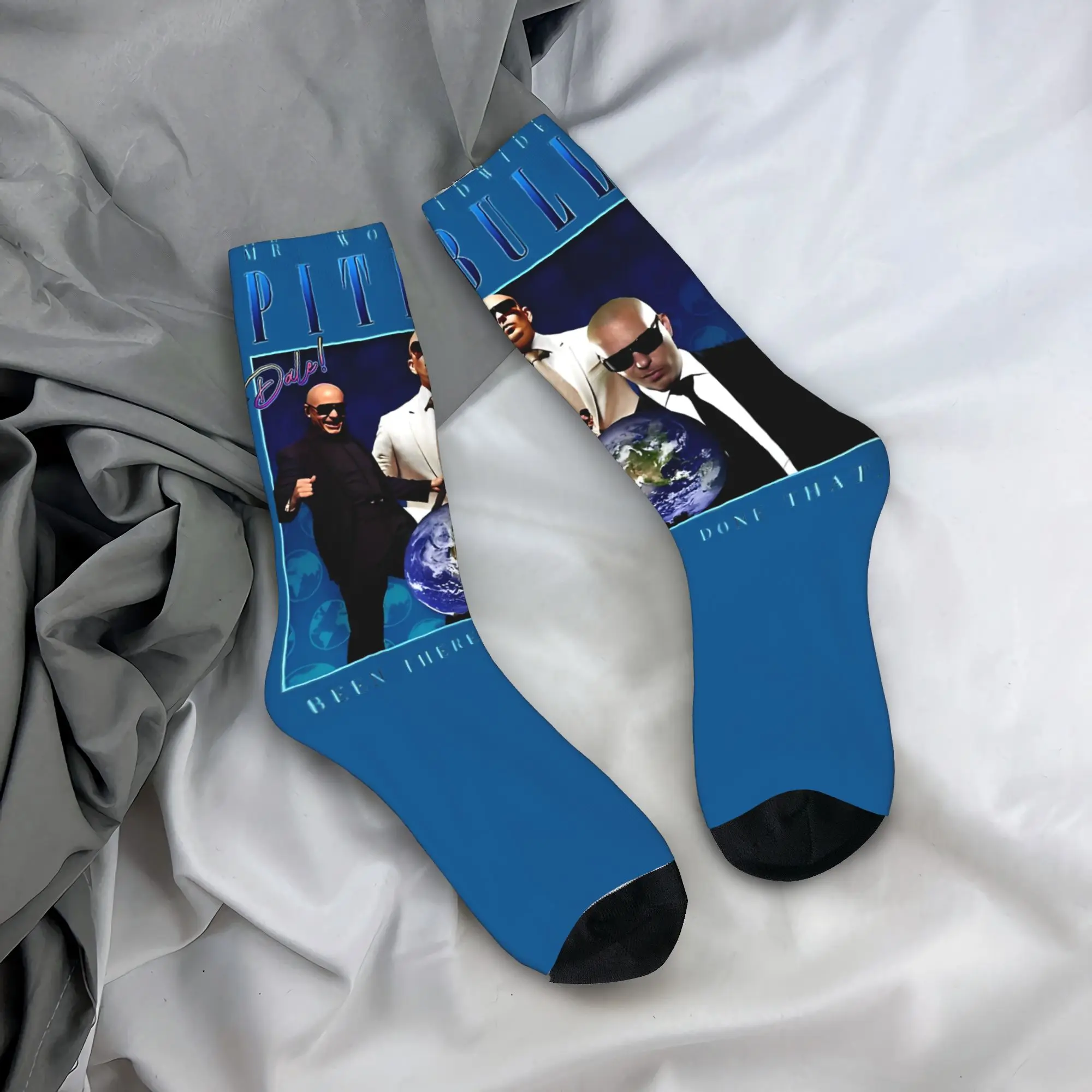 

Couple Socks Mr. Worldwide Pitbull Stockings Non Slip Soft Breathable Socks Autumn Trendy Design Climbing Socks