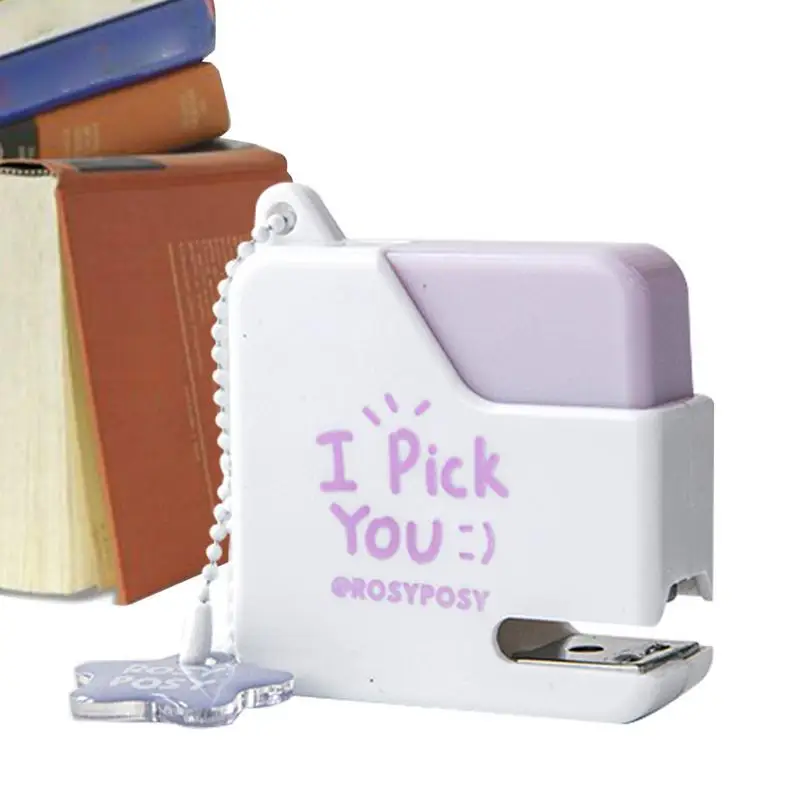 دباسة صغيرة دباسة صغيرة مع دباسة لطيفة للوازم المكتبية مجموعة دباسة مصغرة أدوات دباسة مكتبية محمولة لـ