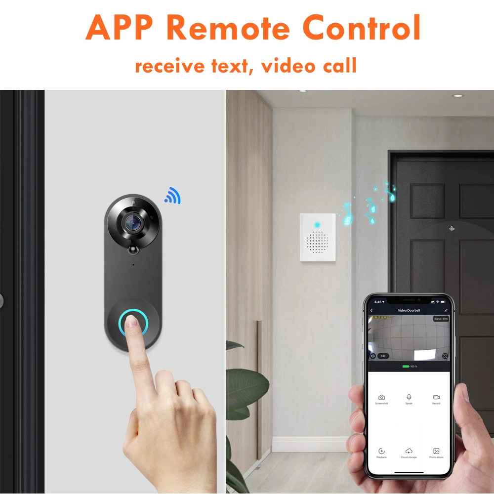 Tuya Nhà Thông Minh Video Camera Chuông Cửa WiFi Không Dây Ngoài Trời Chuông Cửa Liên Lạc Nội Bộ USB Chuông Bảo Vệ An Ninh Cho Alexa Google