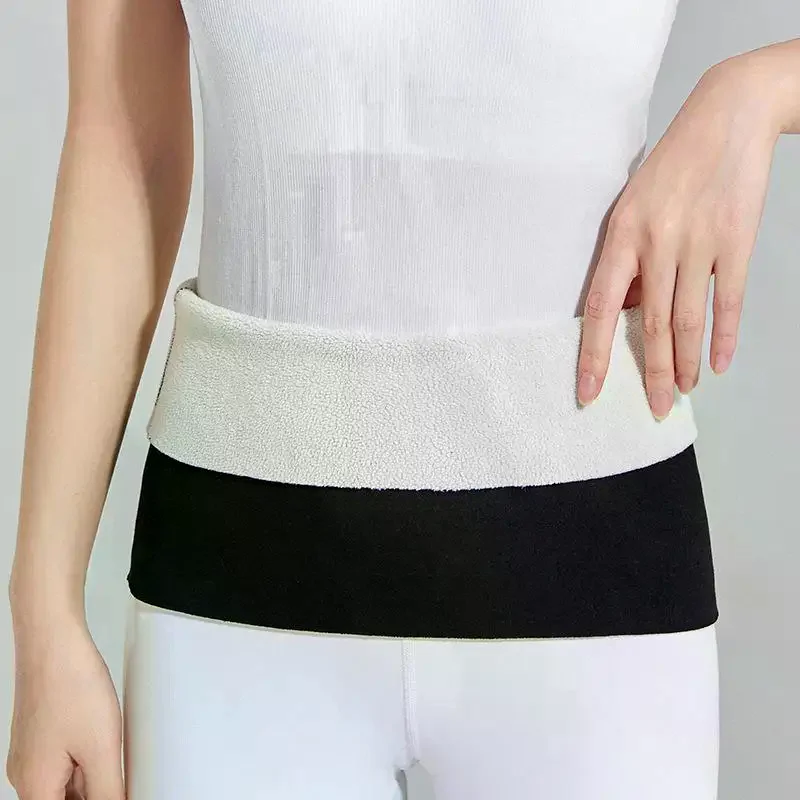 Fleece Lined Waist Warmer Soft Thermal Support Band Warm Belly Protector Men Women Autumn Winter
