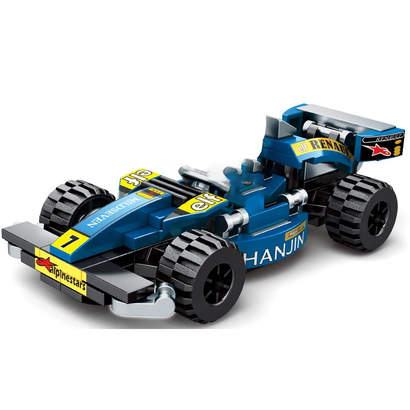 Hot Mini F1 Super Racing Car Building Blocks Classic Fast and Furious Speed Champion Vehicle Model Toys Blocks Gifts