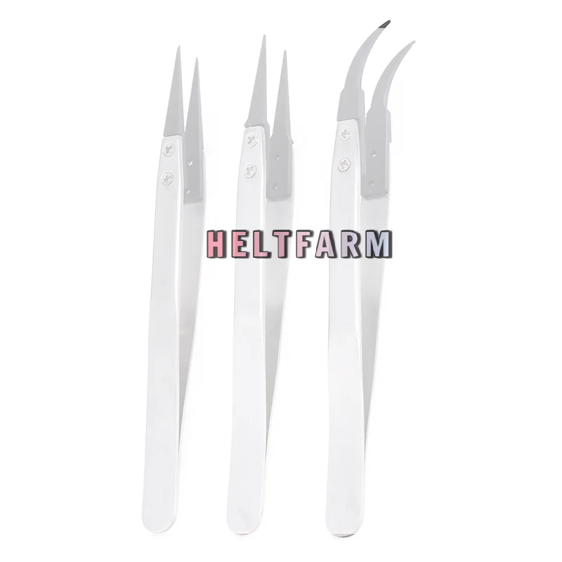 /HTF/Watch Hands Installation Work Straight Elbow ESD-259 ESD-259A ESD-7A Handle Stainless Antistatic Plastic Tweezers For