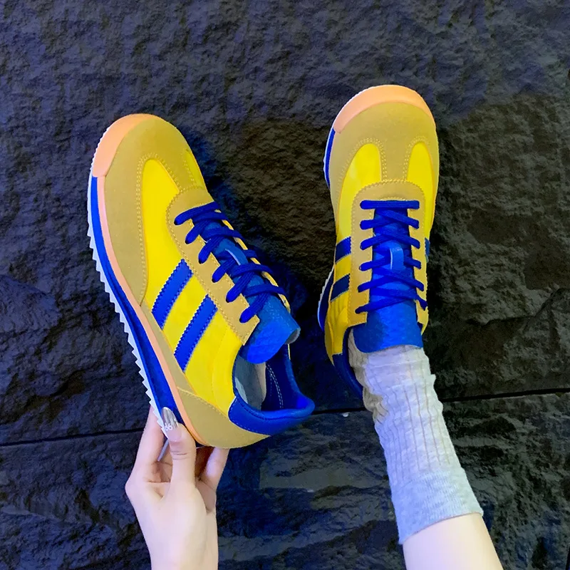 Autumn 2024 Retro Women\'s Sneakers Yellow Comfortable Designer Shoes Woman Low-Top Casual Women\'s Sports Shoes zapatillas mujer