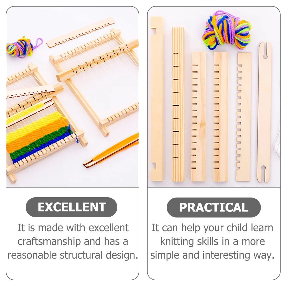 1 set Diy Weefgetouw Voor Kinderen Kinderbreimachine Educatief Handgemaakt Ambacht Vroeg Leren Vaardigheid Bouwen Plezier