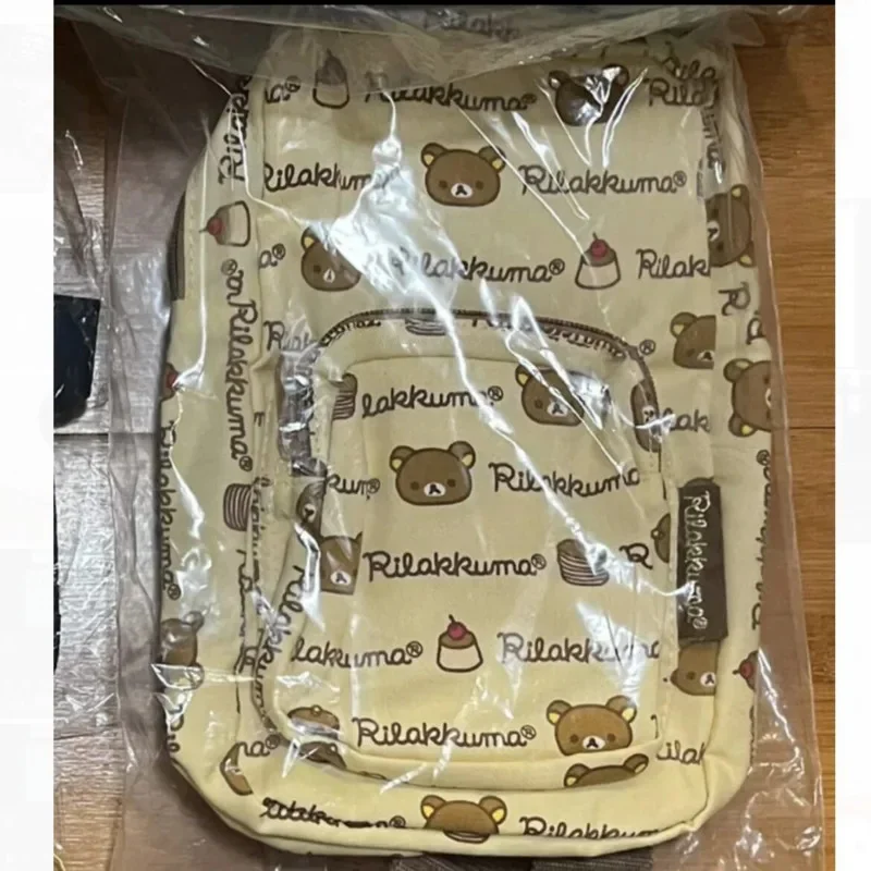 

Embroidery Rilakkuma Backpacks Japan Y2K Vintage Backpacks Kawaii Plush Bag Lolita Zipper Splicing Itabag Girl Student Backpacks