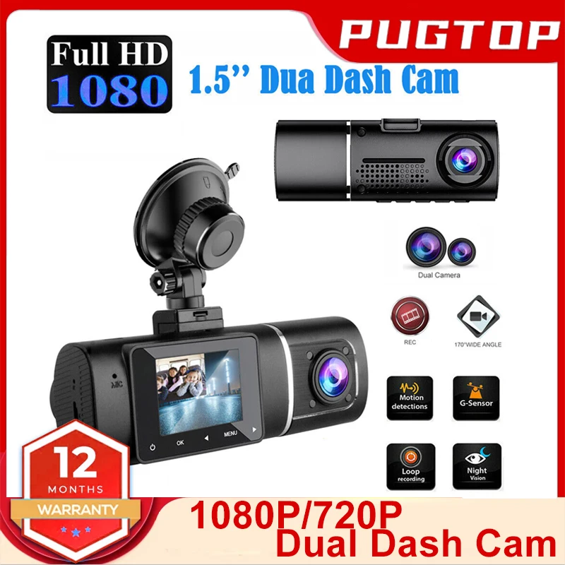 

Dash Cam Front Inside Camera CAR DVR Car Video Recorder Vehicle Black Box FULL 1080P Night Vision Driver Recorder Dual dvrs