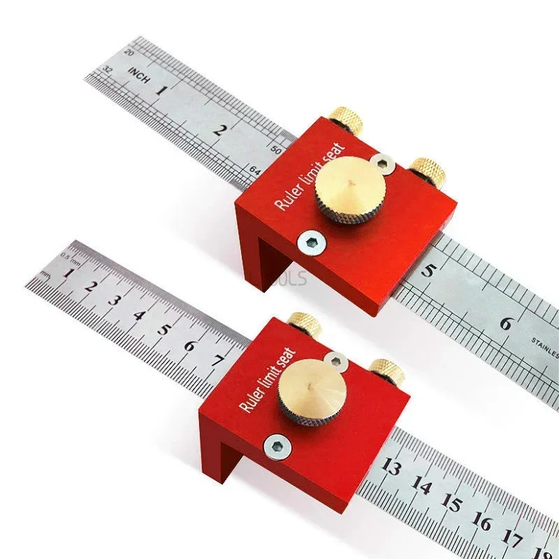 New Right Angle Tool Scribing Ruler Adjustable 90 Degrees Scale Ruler Marking Gauge Woodworking Right Angle Ruler with Stop