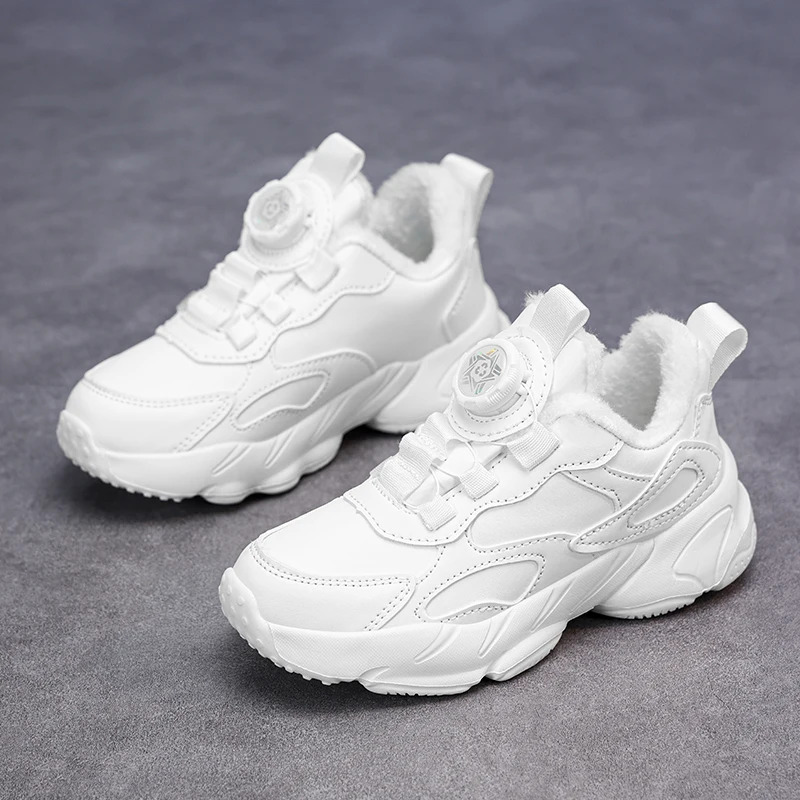 

Winter Keep warm White sneakers 2025 New fashion style Campus Leisure Children Sports shoes
