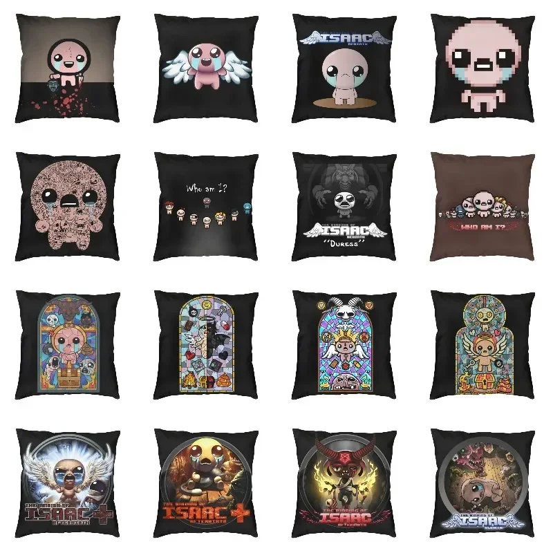 The Binding Of Isaac Cushion Cover Sofa Living Room Who Am I Square Throw Pillow Cover 45x45 Decorative Cushion