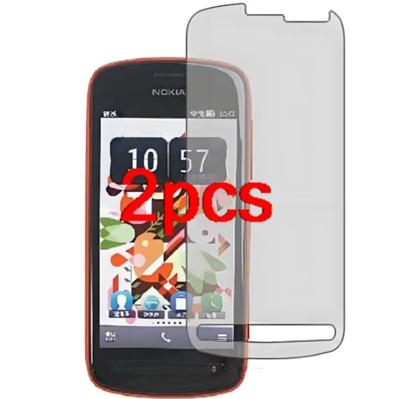 2pcs clear scratch-proof normal hd soft plastic screen protector film for nokia 808 (not glass) cover