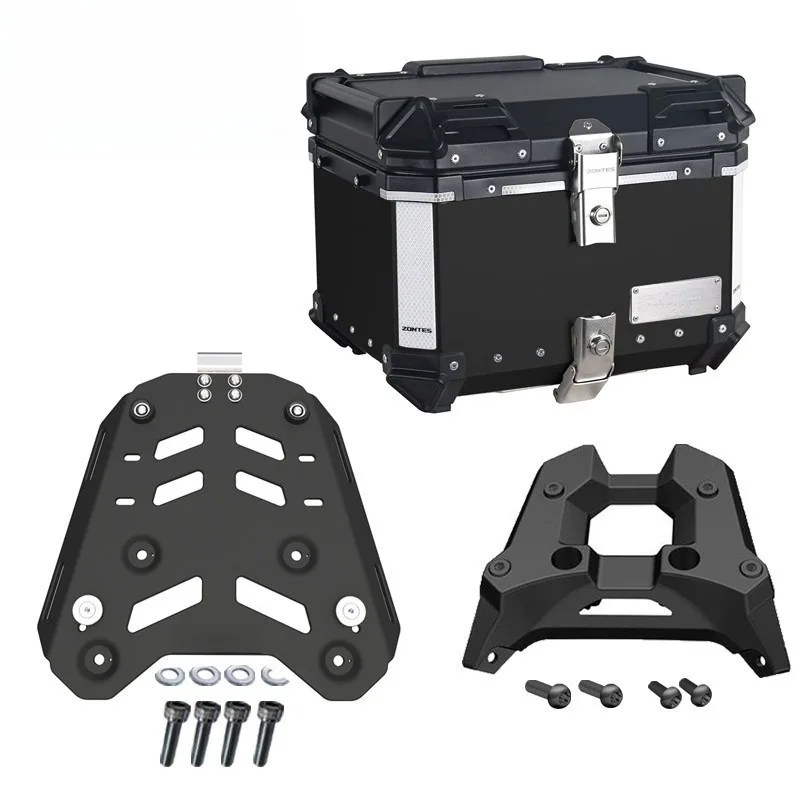 New Motorcycle Rear Luggage Rack Mounting Base Plate for ZT368G Scooter Retrofit Top Case Side Panniers Support Bracket