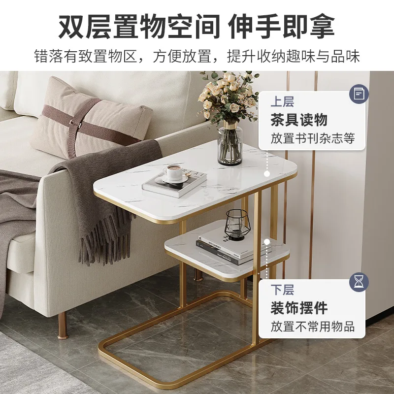 AOLIVIYA Light Luxury Sofa Side Cabinet Small Apartment Living Room Home Simple Modern Ins Style Side Table Corner Table Coffee