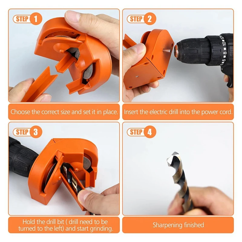 Multipurpose Drill Bit Grinding Sharpener For All Bits, High Speed Steel, Masonry, Carbide, Cobalt,Tin-Coated Drill Bits