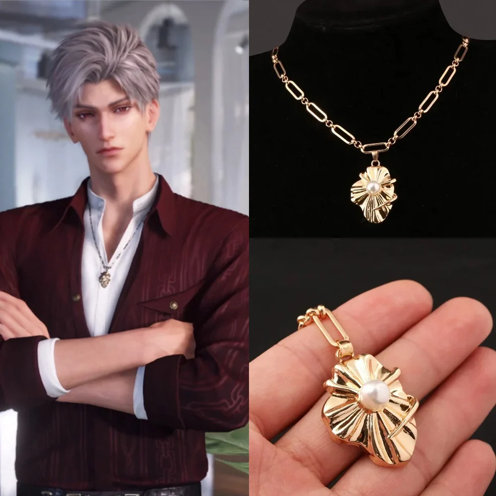 Аниме «Любовь и глубокий косплей Силус», золотой кулон, ожерелье, орнамент, мультяшный аксессуар, украшение, игра, подарок на день рождения, Рождество