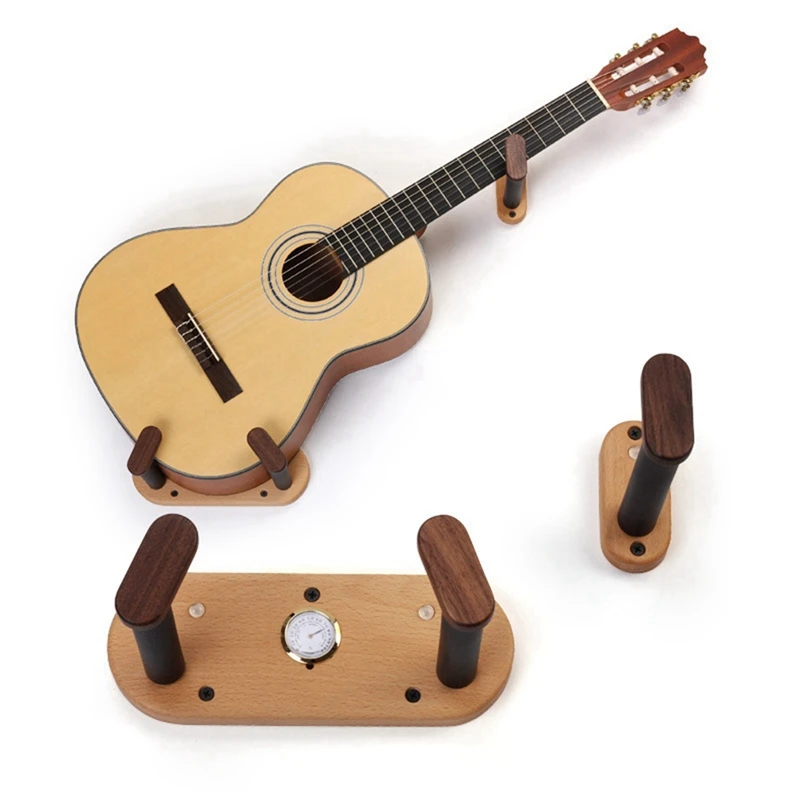 Humidity Measuring Guitar Hanger, Guitar Hook, Wall Mount, Non-Slip Display Stand, Split Bracket, Accessories